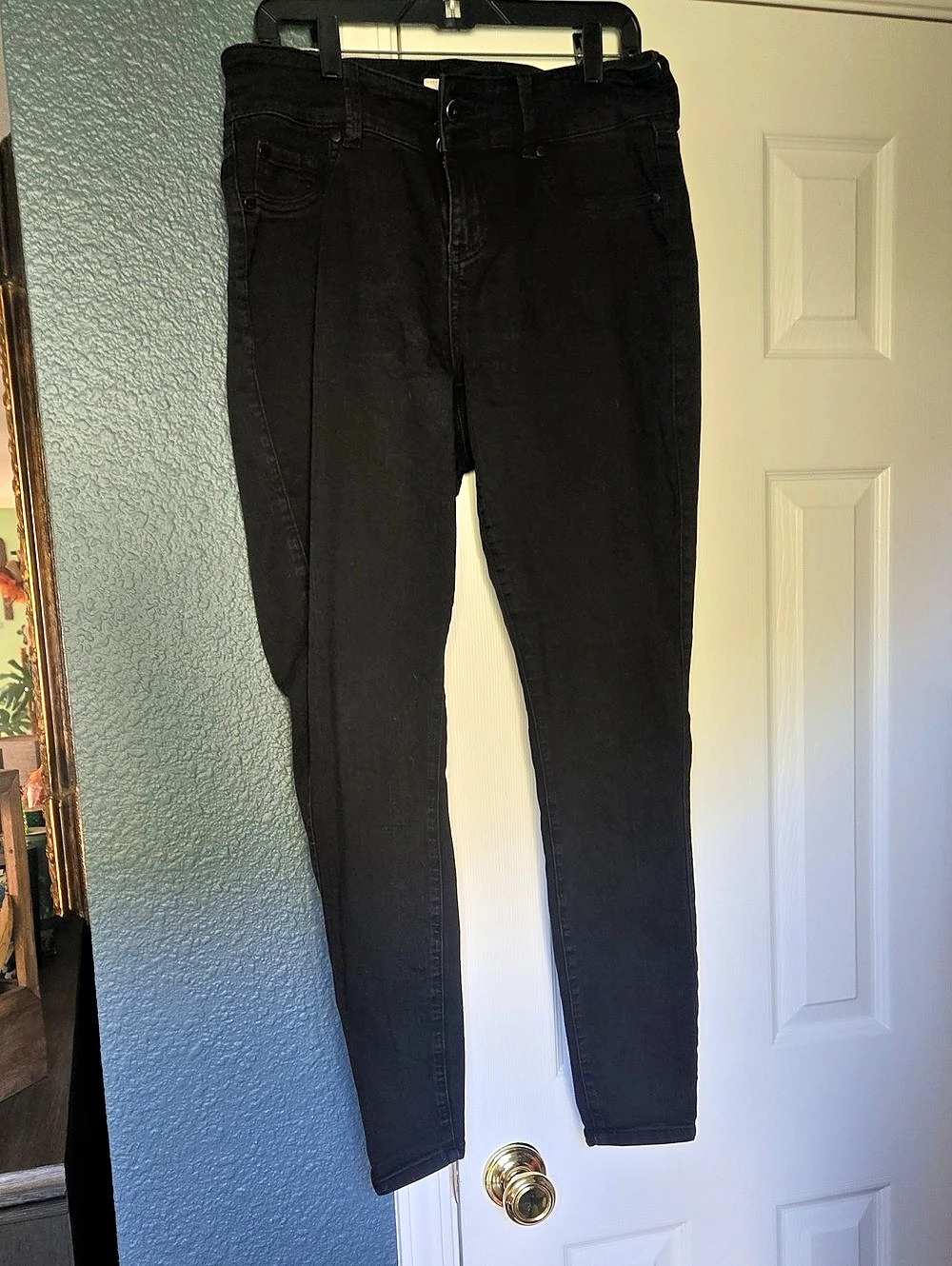 Torrid Denim First At Fit Triple Button Skinny Jeans Dark Denim